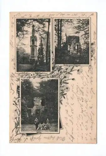Ak Ruinen des Klister Altzella bei Nossen Kirche Betsäule 1904