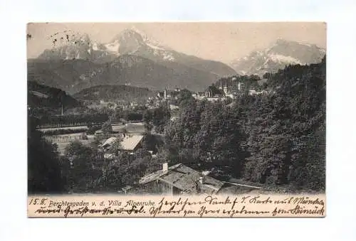 Ak Berchtesgaden von der Villa Alpenruhe 1905