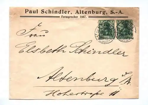 Brief Paul Schindler Altenburg 1916