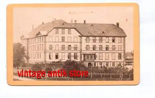 CDV Foto wohl Herrnhut um 1870 großes Gebäude