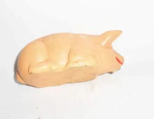 Altes Sparschwein aus Gips Old Sparbüchse Notgroschen Deko Vintage 