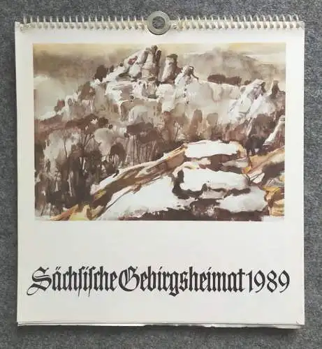 Kalender 1989 Oberlausitzer Kunstverlag Sächsische Gebirgsheimat