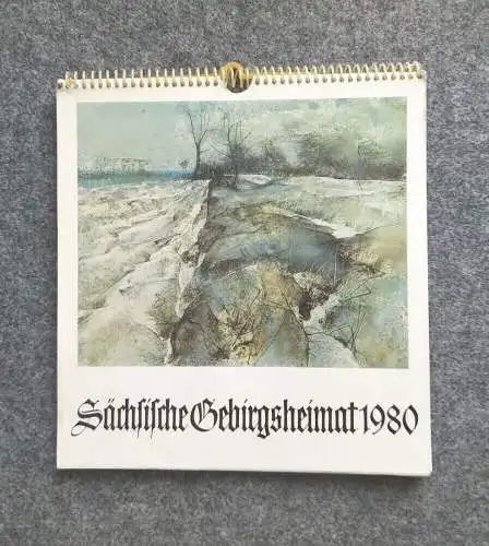 Kalender 1980 Sächsische Gebirgsheimat Feldrand im Winter