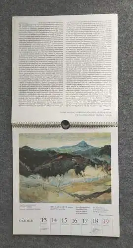 Kalender 1986 Oberlausitzer Kunstverlag Sächsische Gebirgsheimat