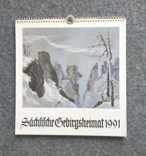 Kalender 1991 Sächsische Gebirgsheimat Blick zum Hochwald