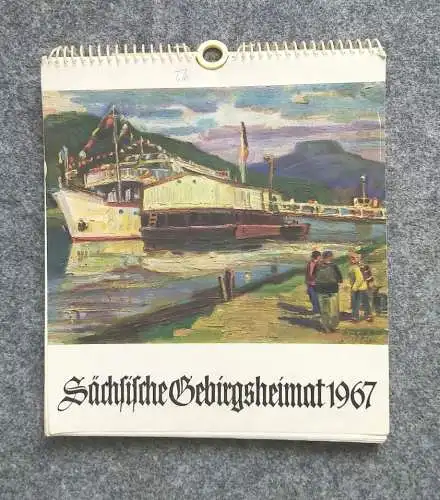 Kalender 1967 Sächsische Gebirgsheimat Anlegestelle Bad Schandau