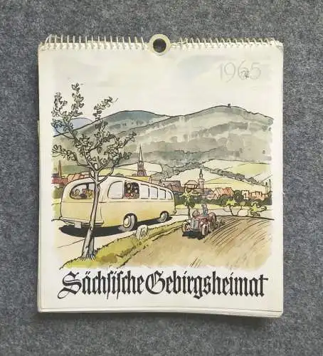 Kalender 1965 Sächsische Gebirgsheimat Blick auf Löbau