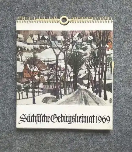 Kalender 1969 Erzgebirgsche Winterlandschaft Sächsische Gebirgsheimat