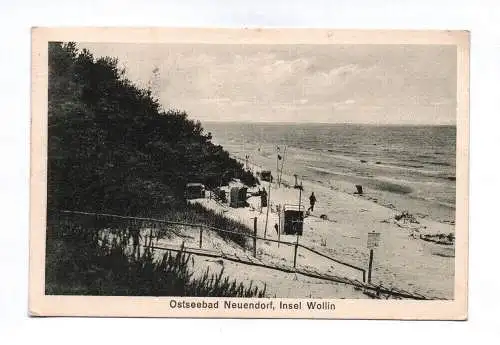 Ak Ostseebad Neuendorf Insel Wollin 1939 Strand Meer