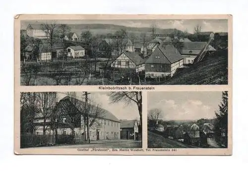 Ak Kleinbobritzsch bei Frauenstein 1932 Gasthof Fürstental