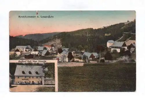 Ak Kratzhammer bei Lauenstein Gasthof Max Pomsel 1922
