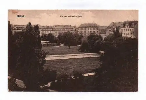 Ak Riesa Kaiser Wilhelmplatz 1940 Feldpost