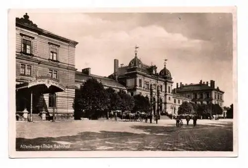 Foto Ak Altenburg in Thüringen Bahnhof