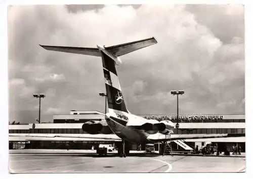 Foto Ak Flugzeug DM-SEH 1976 Flughafen Berlin-Schönefeld Interflug