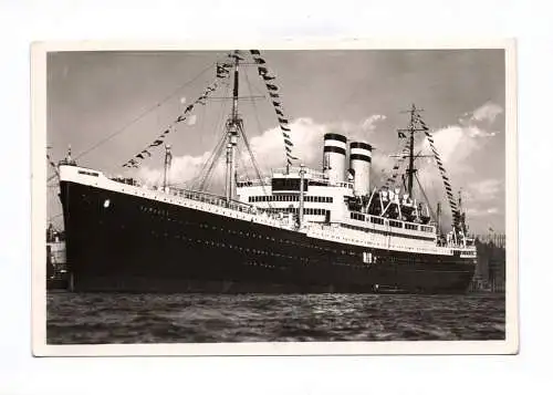 Foto Ak Hapag Schnelldampfer Hamburg 1936 Dampfschiff