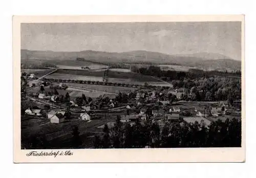 Ak Friedersdorf in Sachsen 1957 Ortsansicht