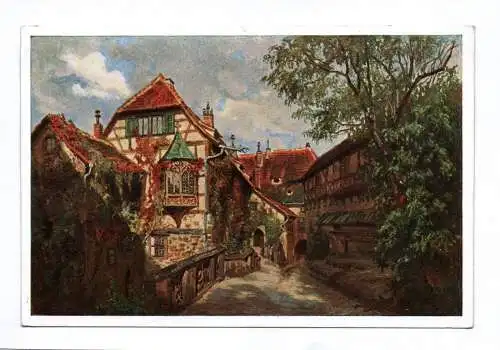 Künstler Ak Eisenach Der Wartburghof