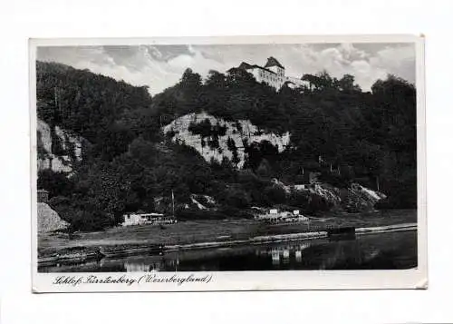 Foto Ak Schloß Fürstenberg Weserbergland 1952