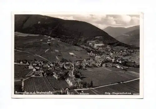 Foto Ak Burrweiler an der Weinstraße Original Fliegeraufnahme 1937