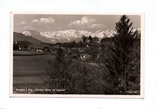 Ak Wangen im Allgäu Droben stehet die Kapelle 1937