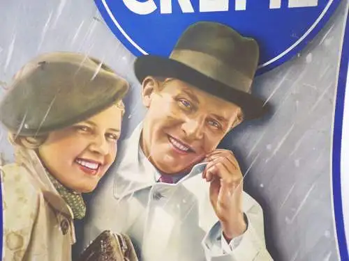 Altes NIVEA Pappschild gegen spröde Haut Nivea Creme 1930er Reklame Sammler