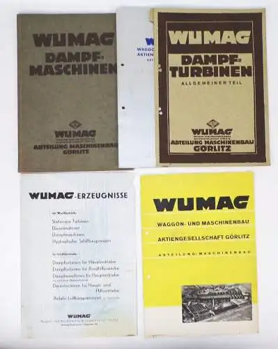 Wumag Görlitz Dampf Turbinen Dieselmotoren um 1933 Konvolut