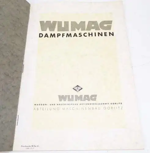 Wumag Görlitz Dampf Turbinen Dieselmotoren um 1933 Konvolut