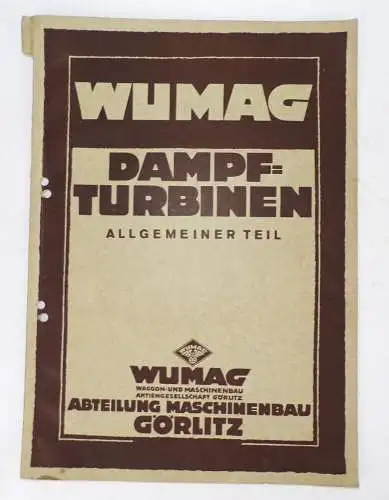 Wumag Görlitz Dampf Turbinen Dieselmotoren um 1933 Konvolut