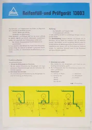 Blewa Blatt Reifenfüll und Prüfgerät 13003 DDR Reklame