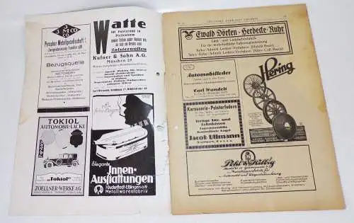 Deutsche Fahrzeug Technik 1926 Zeitschriften  Automobil KFZ Oldtimer 