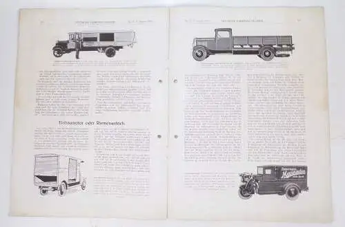 Deutsche Fahrzeug Technik 1926 Zeitschriften  Automobil KFZ Oldtimer 