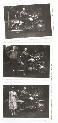 3 x  Foto AWO Motorrad Oldtimer