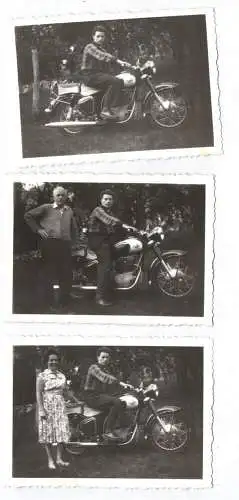 3 x  Foto AWO Motorrad Oldtimer 