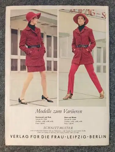 PRAMO DDR Ausgabe August 1969 mit Schnittmuster Zeitschrift Praktische Mode