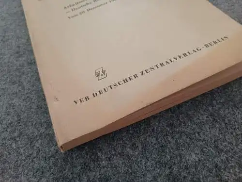 Gesetzesblatt DDR Januar 1961 Arbeitsschutzanordnung Deutsche Reichsbahn Buch