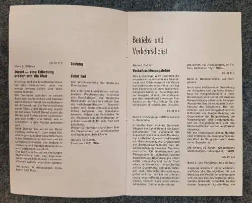 Eisen Bahn Literatur Transpress VEB Verlag für Verkehrswesen DDR Heft