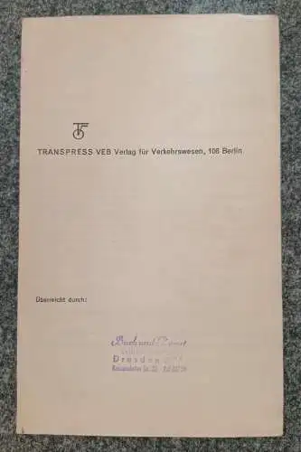 Eisen Bahn Literatur Transpress VEB Verlag für Verkehrswesen DDR Heft