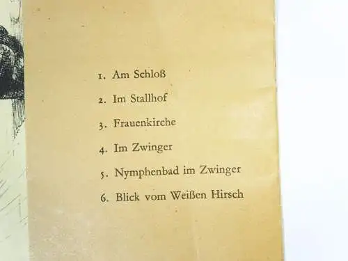 Arnd Wittig - Dresden 6 Federzeichnungen von Nyssen Kunsthandlung 1944 !
