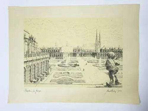 Arnd Wittig - Dresden 6 Federzeichnungen von Nyssen Kunsthandlung 1944 !