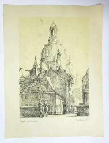 Arnd Wittig - Dresden 6 Federzeichnungen von Nyssen Kunsthandlung 1944 !