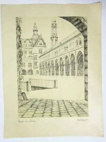Arnd Wittig - Dresden 6 Federzeichnungen von Nyssen Kunsthandlung 1944 !