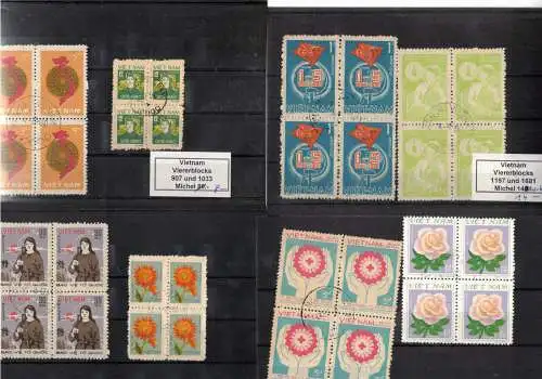 Vietnam Briefmarken 28 Steckkarten stamps Konvolut