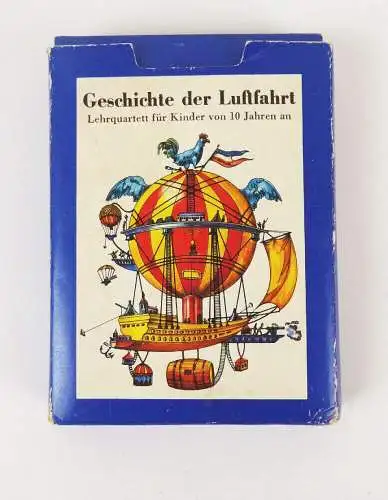 Geschichte der Luftfahrt Lehrquartett für Kinder DDR 1985 Pössneck