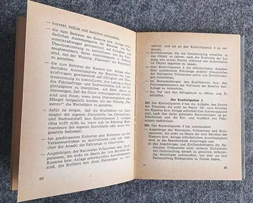 Standort und Wachdienstvorschrift der Nationalen Volksarmee 1963