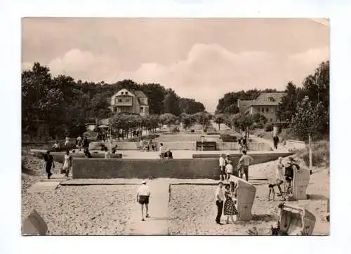 Ak Ostseebad Baabe Rügen Strandpromenade 1962 DDR