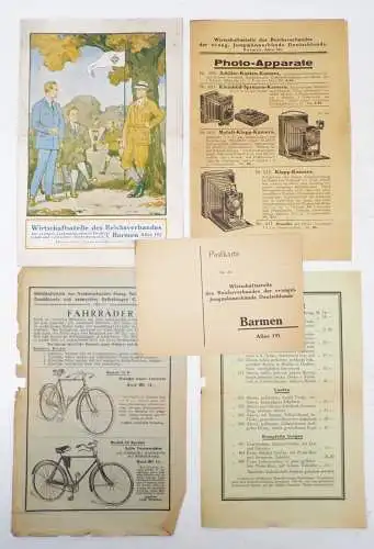 Pfadfinder Prospekte 1930er Fahrrad Kamera Kochgeschirr