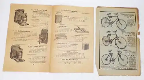 Pfadfinder Prospekte 1930er Fahrrad Kamera Kochgeschirr