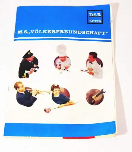 MS Völkerfreundschaft dänisch Speisekarten Programm 1971 DDR