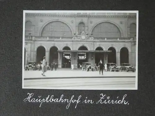 Fotoalbum Schweiz Zürich Straßenbahn Bahnhof Alpen Gletscher 1929 Swiss Fotos