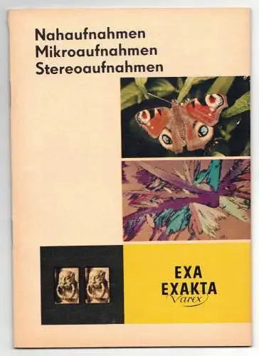 Werbe Broschur Exa Exakta Varex Nahaufnahmen Mikroaufnahmen Stereoaufnahmen 1962